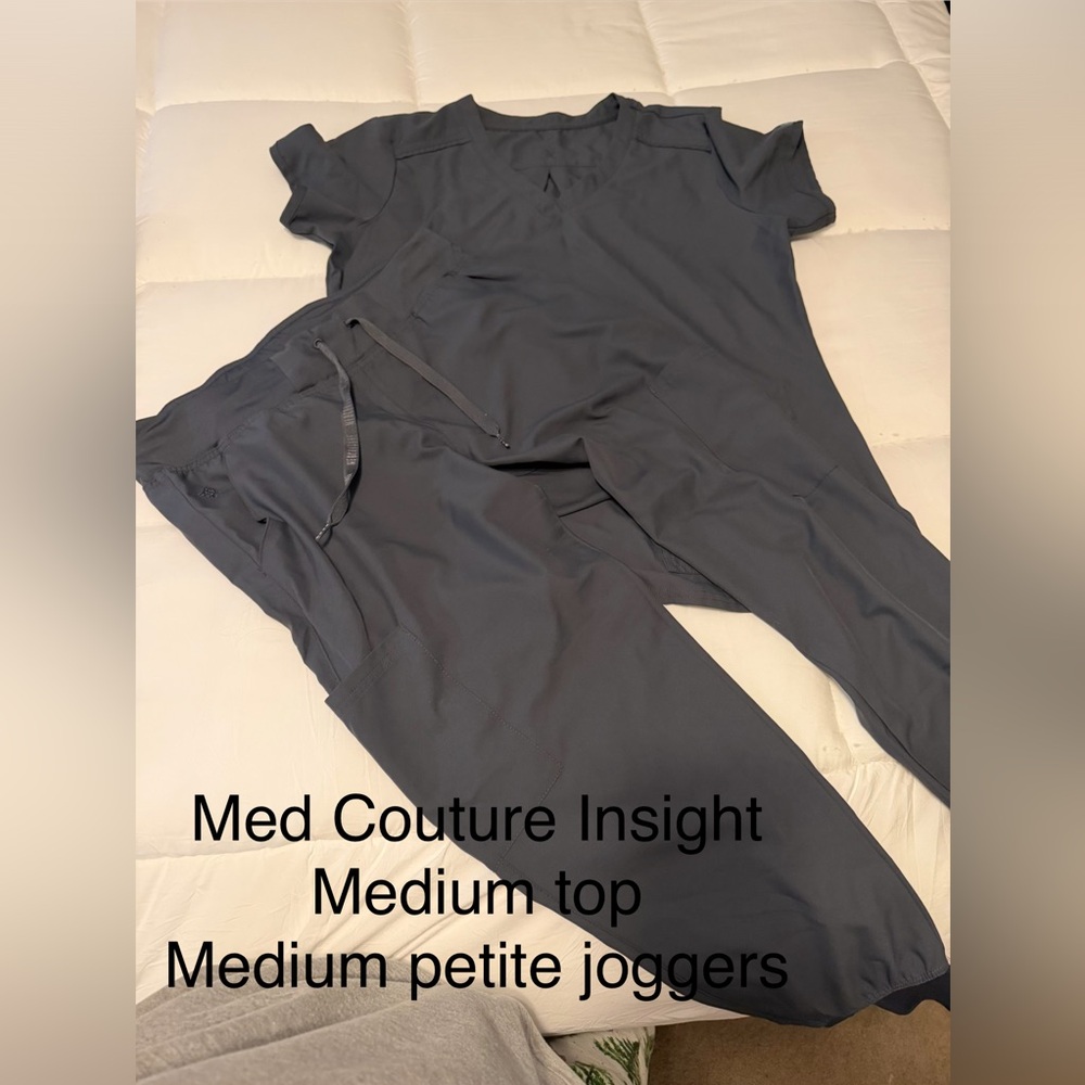 Med Couture Insight Gray Scrub Set